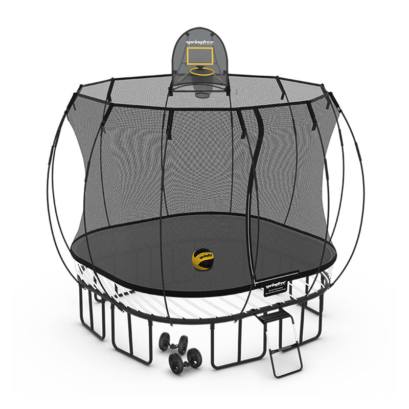 Springfree Trampoline Moving Bundle with FlexrHoop, FlexrStep & Shifting Wheels