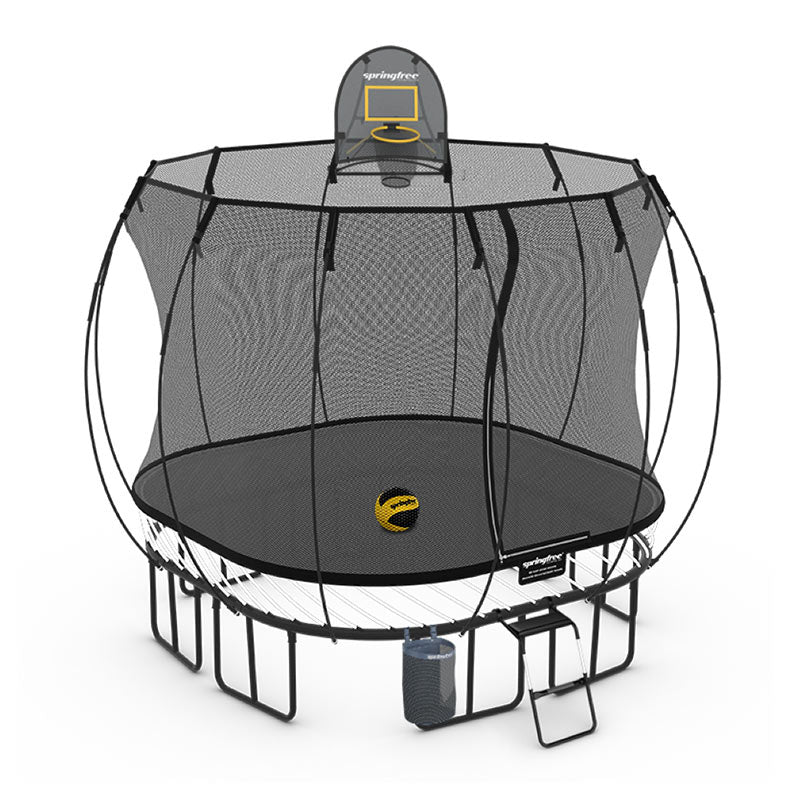 Springfree Trampoline Sports Bundle with FlexrHoop, FlexrStep & Storage bag